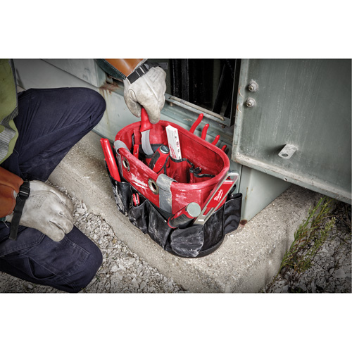 Utility Oval Bag, Ballistic Nylon, 24 Pockets, Black/Red PB Rental Co. Ltd.