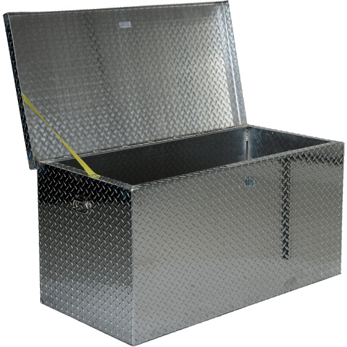 Boîte &agrave; outils portative en t&ocirc;le larm&eacute;e d'aluminium, 25-1/16" P x 49-1/4" la x 24" h, Argent PB Rental Co. Ltd.