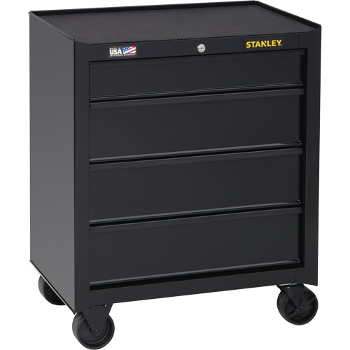 100 Series Rolling Tool Chest, 4 Drawers, 26-1/2" W x 18" D x 32" H, Black PB Rental Co. Ltd.