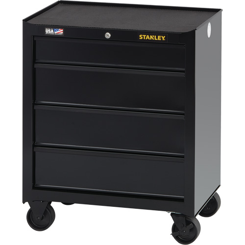 100 Series Rolling Tool Chest, 4 Drawers, 26-1/2" W x 18" D x 32" H, Black PB Rental Co. Ltd.