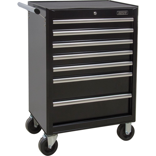 Chariot &agrave; outils industriel, 7 tiroirs, 27" la x 18-3/4" p x 39" h, Noir PB Rental Co. Ltd.