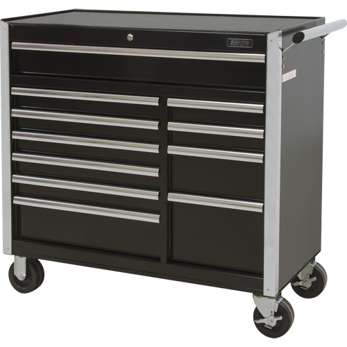 Chariot &agrave; outils industriel, 11 tiroirs, 41" la x 18-3/4" p x 39-1/3" h, Noir PB Rental Co. Ltd.