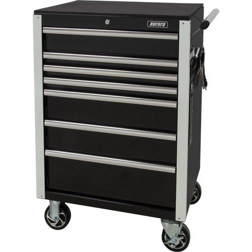 Chariot &agrave; outils &agrave; usage intensif, 7 tiroirs, 28" la x 22" p x 42-3/8" h, Noir PB Rental Co. Ltd.