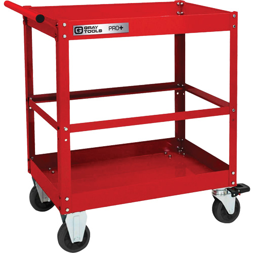 Chariot utilitaire robuste s&eacute;rie PRO+, 2 tiers, 30-1/5" x 38-1/3" x 19-1/2" PB Rental Co. Ltd.