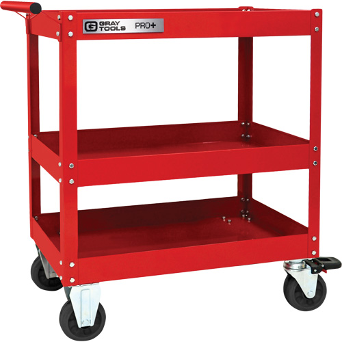 Chariot utilitaire robuste s&eacute;rie PRO+, 3 tiers, 30-1/5" x 38-1/3" x 19-1/2" PB Rental Co. Ltd.