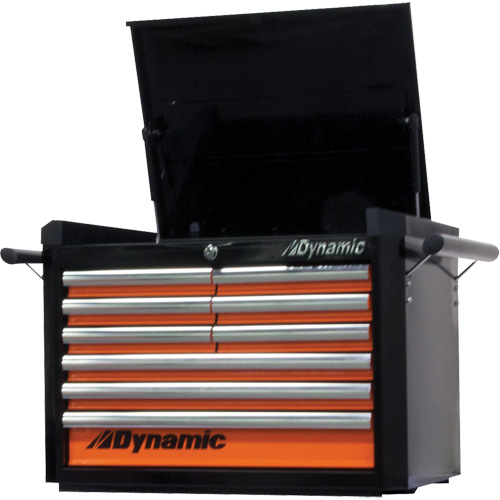 Coffre sup&eacute;rieur, 28" la, 9 tiroirs, Noir/Orange PB Rental Co. Ltd.