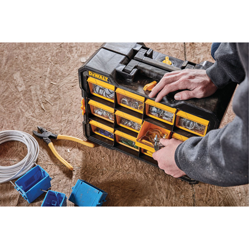 Organisateur Flip-Bin, 3-7/8" la x 17-3/4" p x 13-7/8" h, Noir/Jaune PB Rental Co. Ltd.