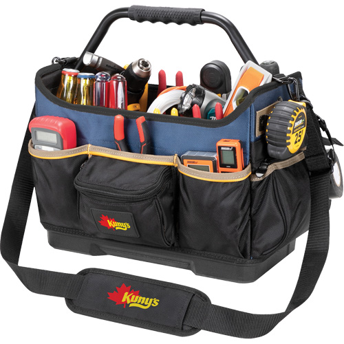 Boîte &agrave; outils ouverte &agrave; base moul&eacute;e, Polyester balistique, 17 pochettes, Noir/Bleu PB Rental Co. Ltd.