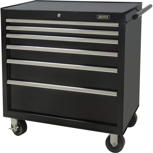 Industrial Tool Cart, 6 Drawers, 39" W x 20-4/5" D x 38-1/2" H, Black PB Rental Co. Ltd.