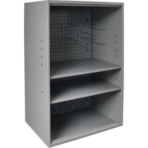 Armoire d'entreposage de produits abrasifs avec panneau perfor&eacute;, Acier, 19-7/8" x 14-1/4" x 32-3/4", Gris PB Rental Co. Ltd.