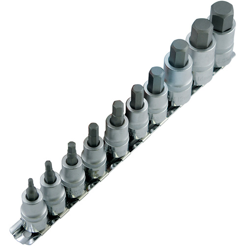 Jeu de douilles m&eacute;triques HSW3812-10M, Hexagonale, Prise 1/2"/3/8", 10 mr PB Rental Co. Ltd.