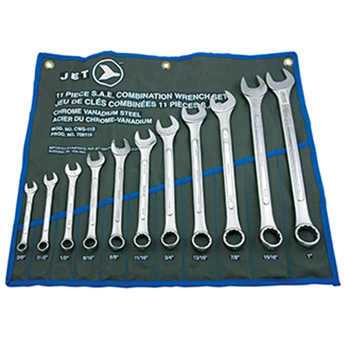 11-Piece SAE Raised Panel Combination Wrench Set, Combination, 11 Pieces, Imperial PB Rental Co. Ltd.