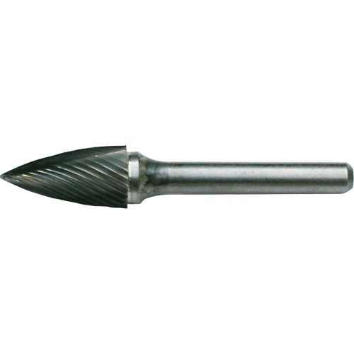 CLEVELAND Solid Carbide Burrs - Tree Shape Pointed End, SG-41, 1/8" Dia., 1/8" Shank, 1/4" Depth of Cut PB Rental Co. Ltd.