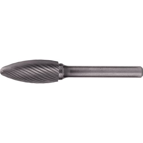 Solid Carbide Burrs - Flame Shaped, 1/2" Dia., 1/4" Shank PB Rental Co. Ltd.