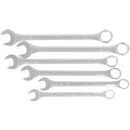 Fully Polished Long Pattern Combination Wrench Set, Combination, 6 Pieces, Imperial PB Rental Co. Ltd.