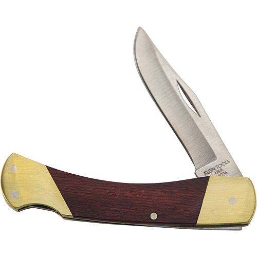 Couteau de sport avec poign&eacute;e incurv&eacute;e, 2-5/8" lame, lame en Acier inoxydable, poign&eacute;e en Bois PB Rental Co. Ltd.