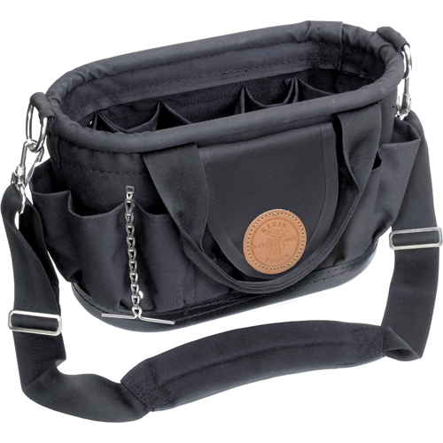 Tool Tote with Shoulder Strap, Polyester, 17 Pockets, Black PB Rental Co. Ltd.