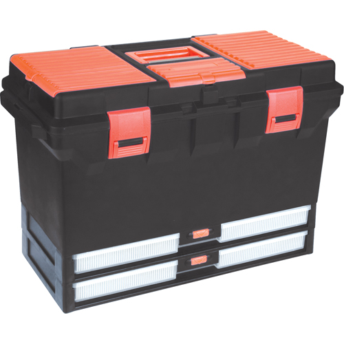 Coffres &agrave; outils en plastique, 22" la x 11" p x 14-1/2" h, Noir PB Rental Co. Ltd.