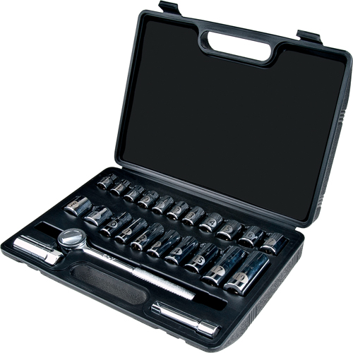 Metric Socket Set, 24 Pcs, 3/8" Drive Size, Deep PB Rental Co. Ltd.