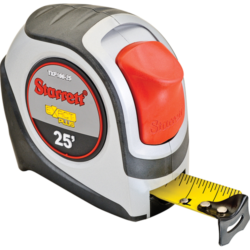 Ruban &agrave; mesurer de s&eacute;rie KTXP, 1" x 25', Marques de goujon 1/16" PB Rental Co. Ltd.
