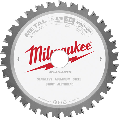 Lame de scie circulaire MetalTech, 5-3/8", 30 dents, Pour M&eacute;tal PB Rental Co. Ltd.