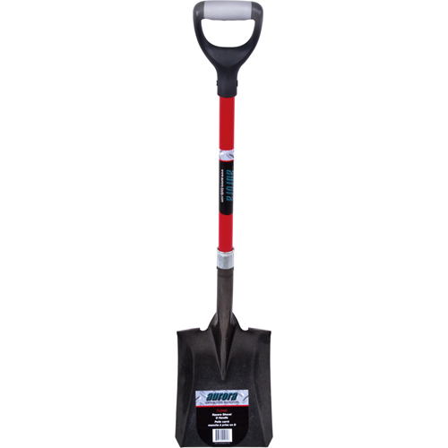 Heavy-Duty Square Shovel, Fibreglass, Carbon Steel Blade, D-Grip Handle, 29-1/2" Long PB Rental Co. Ltd.