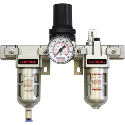 Filtreur/r&eacute;gulateur & lubrificateur modulaire Airflo (manom&egrave;tre compris), 1/8" NPTF PB Rental Co. Ltd.