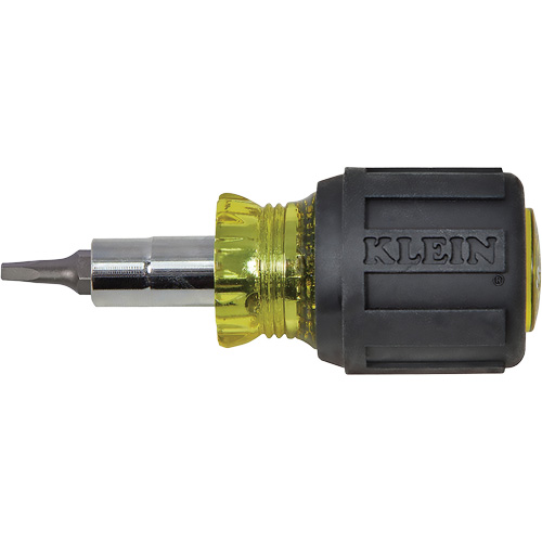 Stubby Multi-Bit Screw Driver With Sq.Recess, 3-1/5" L, Cushion Grip Handle PB Rental Co. Ltd.