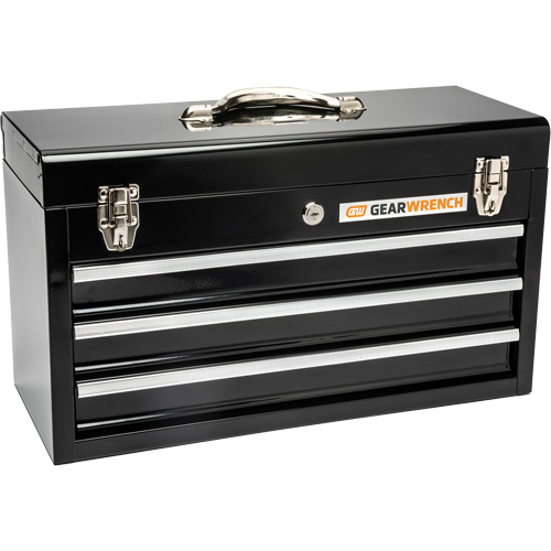 Boîte &agrave; outils portative, 20" la, 3 tiroirs, Noir PB Rental Co. Ltd.