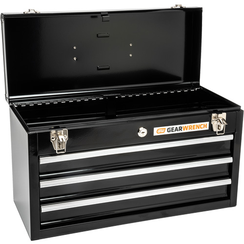Boîte &agrave; outils portative, 20" la, 3 tiroirs, Noir PB Rental Co. Ltd.