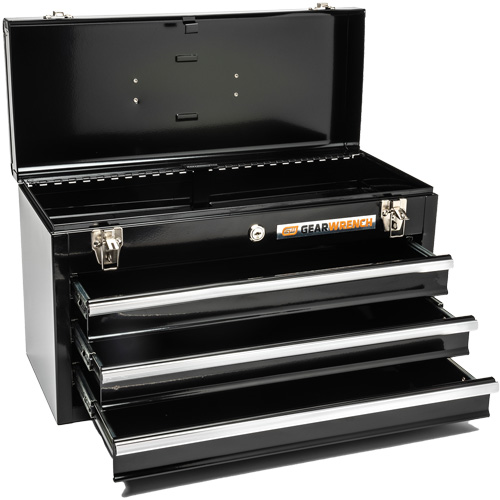 Boîte &agrave; outils portative, 20" la, 3 tiroirs, Noir PB Rental Co. Ltd.