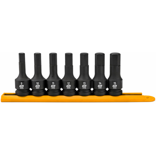 Impact Metric Bit Socket Set, Hex, 1/2" Drive, 7 Pcs PB Rental Co. Ltd.