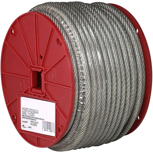 Wire Cable, 200' (60.96 m) x 1/4", 1400 lbs. (0.7 tons), Vinyl Coated PB Rental Co. Ltd.