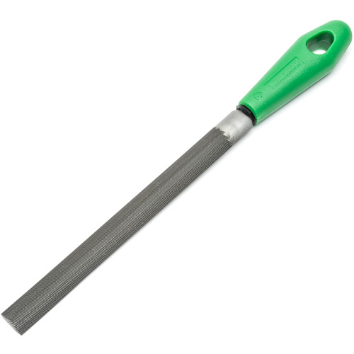 Lime &agrave; taille crois&eacute;e avec poign&eacute;e verte, Demi-ronde, 8", B&acirc;tarde PB Rental Co. Ltd.