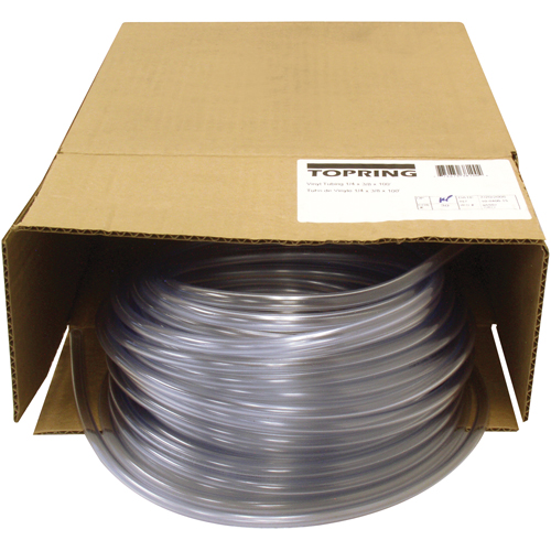 Tube, Air/Eau, 0,375" DE x 100' lo, PVC, Transparent, 55 psi @ 20°C PB Rental Co. Ltd.