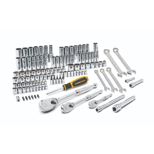 1/4", 3/8" & 1/2" Drive 6 & 12 Point Standard & Deep SAE/Metric Mechanics Tool Set PB Rental Co. Ltd.
