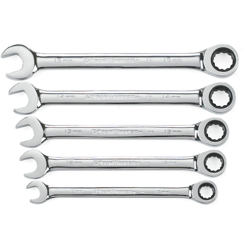 72-Tooth 12 Point Ratcheting Wrench Set, Combination, 5 Pieces, Metric PB Rental Co. Ltd.