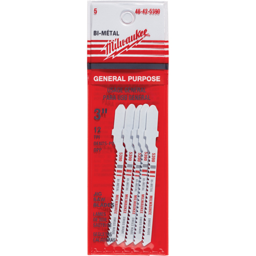 Lame de scie sauteuse, Bim&eacute;tal, Tige en T, 3" lo, 12 dents par pouce PB Rental Co. Ltd.