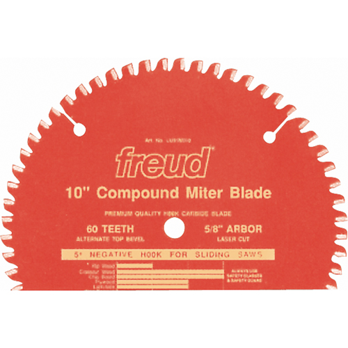 Lames de scie industrielle TCS &agrave; onglets avec glissi&egrave;re, 10", 60 dents, Pour Bois PB Rental Co. Ltd.