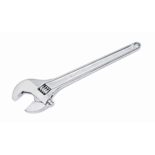 Adjustable Tapered Handle Wrench - Carded, 15" L, 1-11/16"/43 mm Max Width, Chrome/Polished PB Rental Co. Ltd.