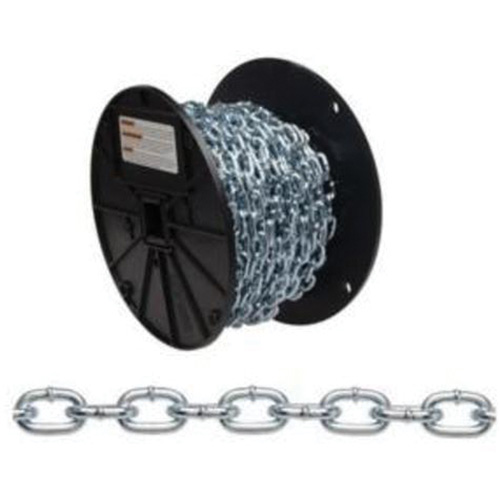Chaîne torsad&eacute;e, Acier &agrave; faible teneur en carbone, #4 x 100' (30,4 m) l, Charge d'utilisation 215 lb (0,1075 tonne) PB Rental Co. Ltd.