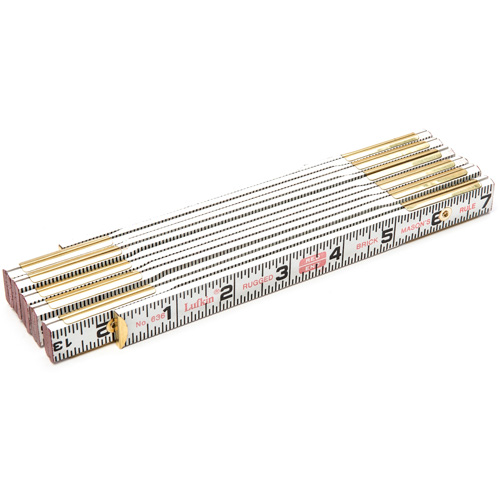 Red End&reg; Brick Mason Rule, 6' L, Wood, 1/16" Graduations PB Rental Co. Ltd.