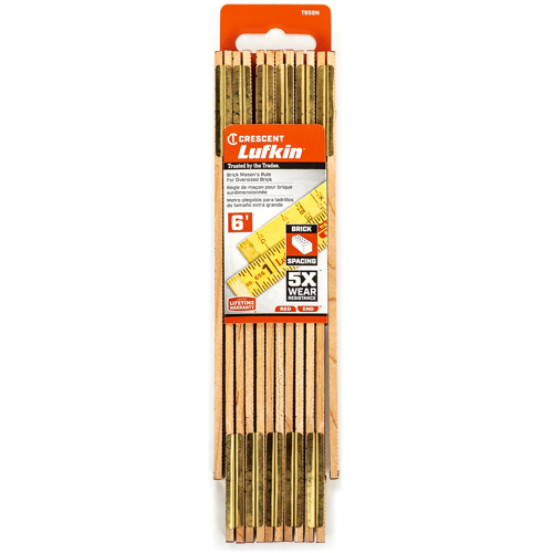 R&egrave;gle de maçon surdimensionn&eacute; Red End, 6' lo, Bois, Graduations de 1/16" PB Rental Co. Ltd.
