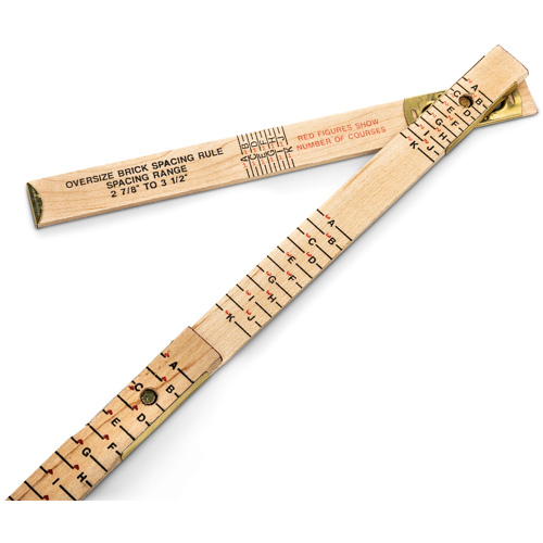 R&egrave;gle de maçon surdimensionn&eacute; Red End, 6' lo, Bois, Graduations de 1/16" PB Rental Co. Ltd.