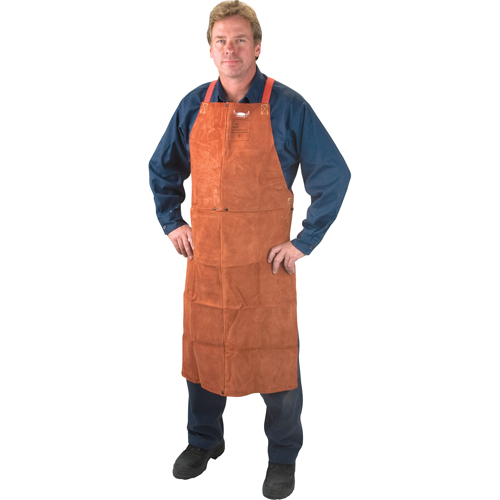 Leather Apron, Bib, 36" L, Lava Brown PB Rental Co. Ltd.