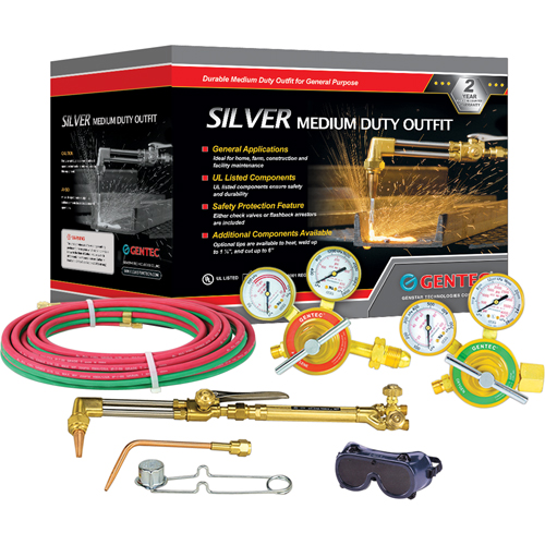 Silver Medium-Duty Welding & Cutting Outfits, 1/2" Cut, 1/4" Weld PB Rental Co. Ltd.