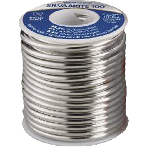 Silvabrite 100&reg; Solder, Lead-Free, 95.5% Tin 4% Copper 0.5% Silver, 0.125" Dia. PB Rental Co. Ltd.