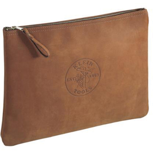Contractor's Leather Portfolio Zipper Bag, Tool Holder, Leather, 1 Pockets PB Rental Co. Ltd.