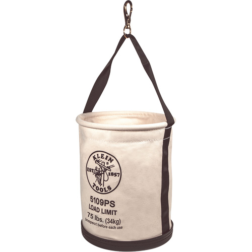 Seau en toile, large paroi droite avec poche, Toile, 12" dia. x 15" h, Capacit&eacute; de charge 75 lb PB Rental Co. Ltd.