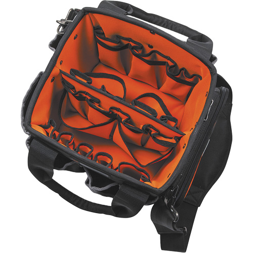 Tradesman Pro Tool Tote, Ballistic Nylon, 40 Pockets, Black/Orange PB Rental Co. Ltd.